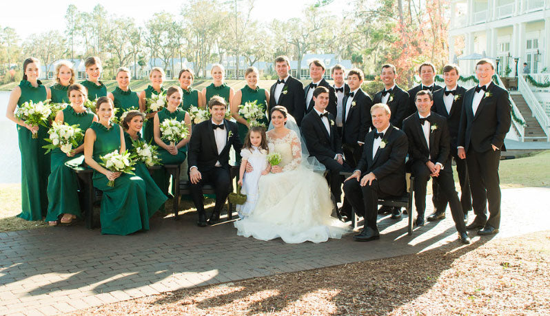 Emerald green hotsell bridal party