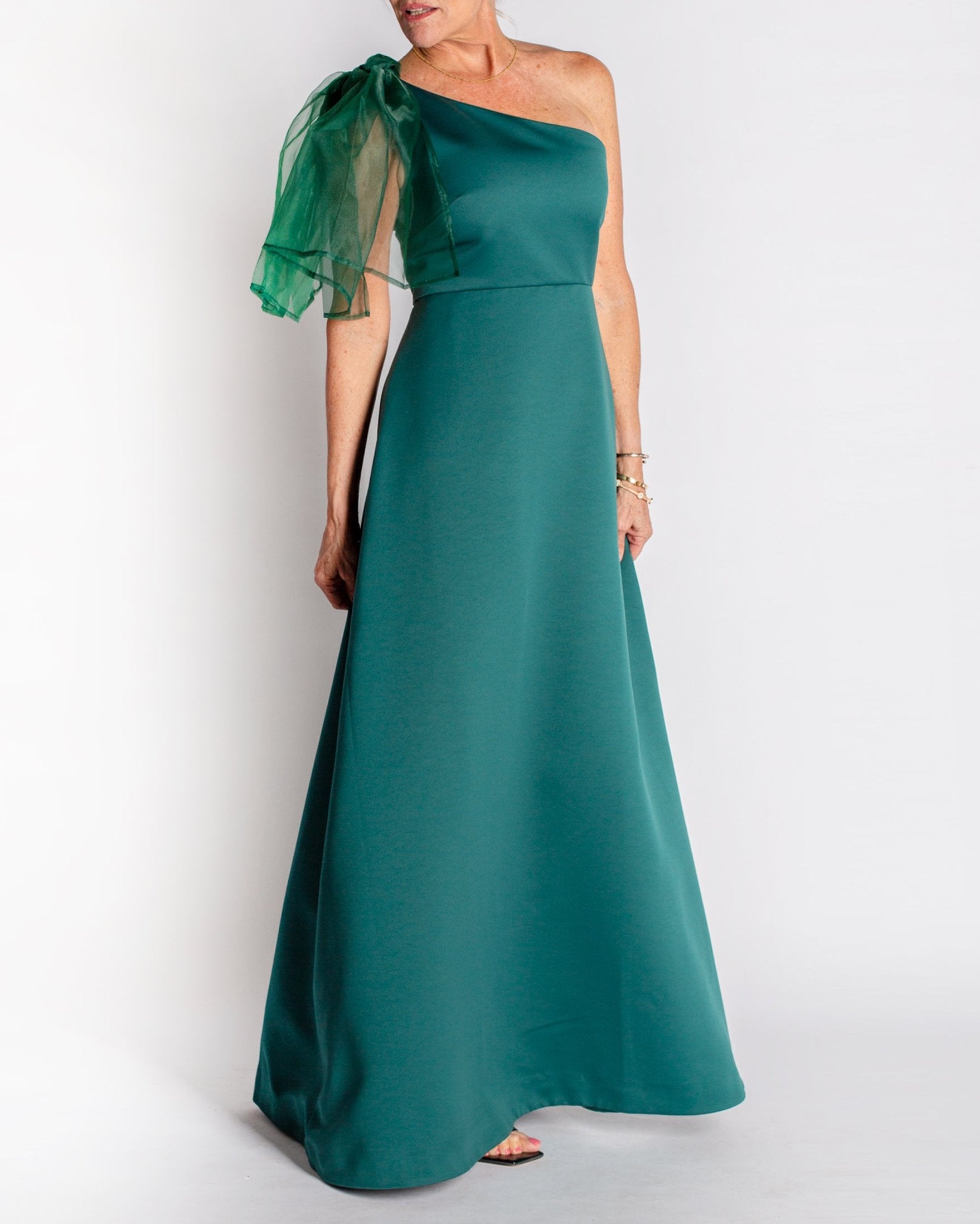 The Vivienne Gown Hunter Green Satin / 18