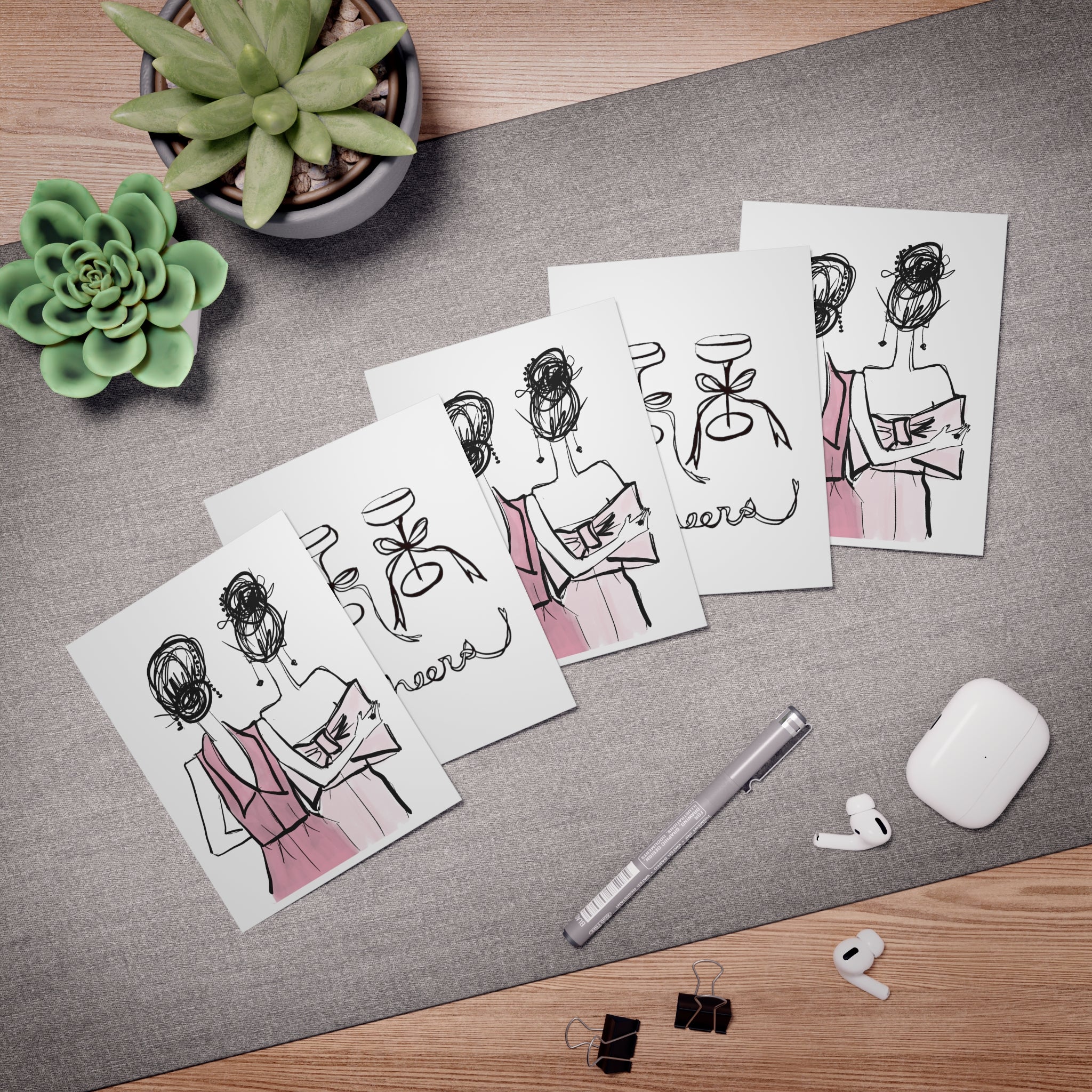 Cheers! Greeting Cards (5-Pack)