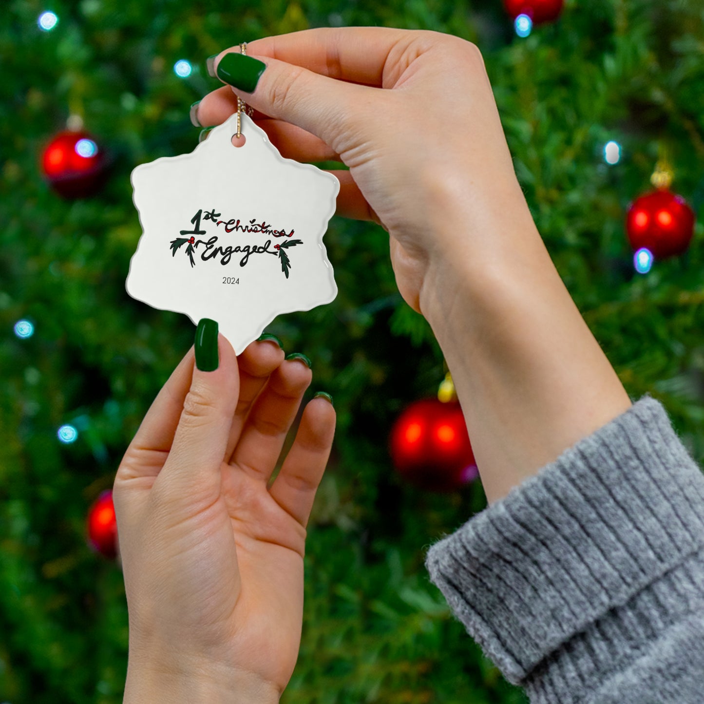 First Christmas Engaged Ornament