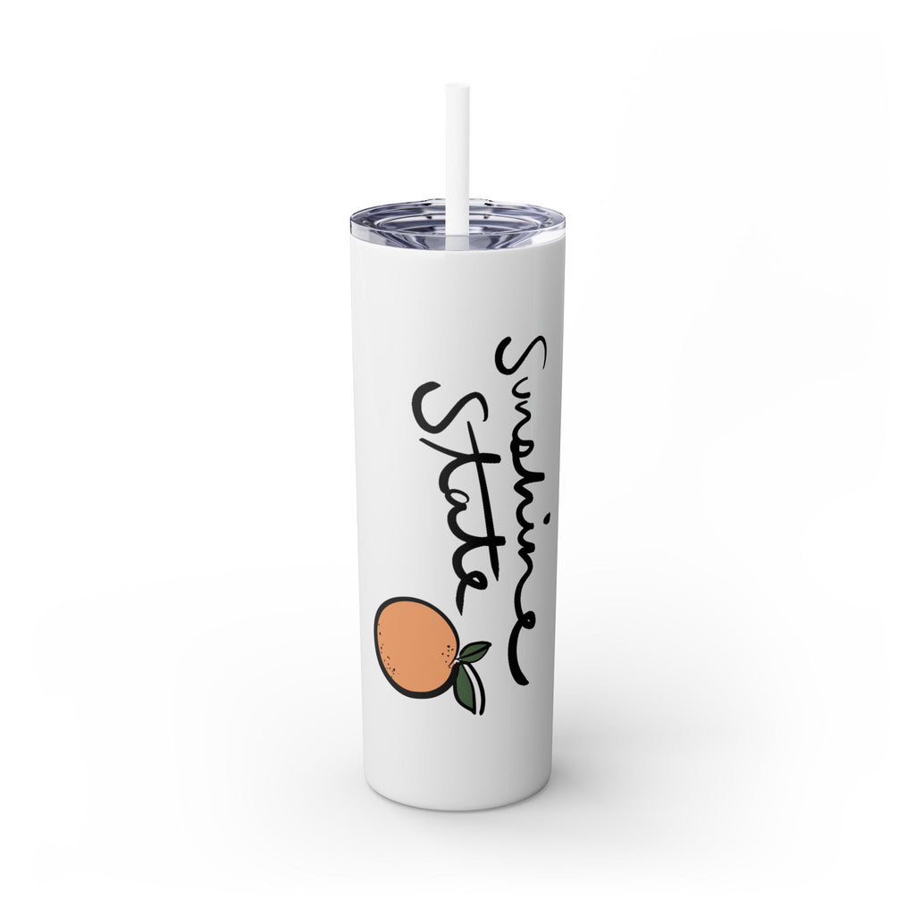 Sunshine State Skinny Tumbler with Straw, 20oz