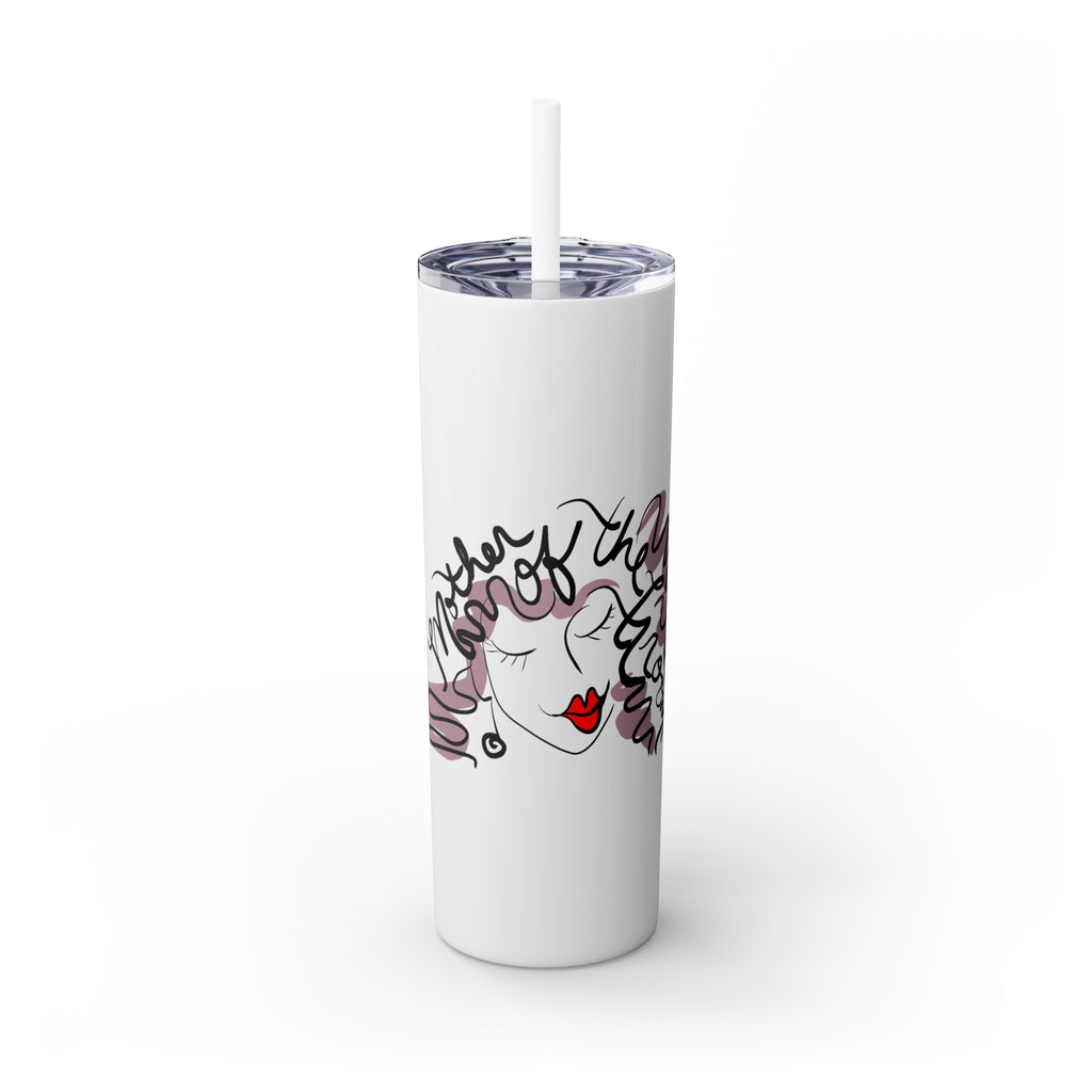 Mother of the Groom Skinny Tumbler with Straw