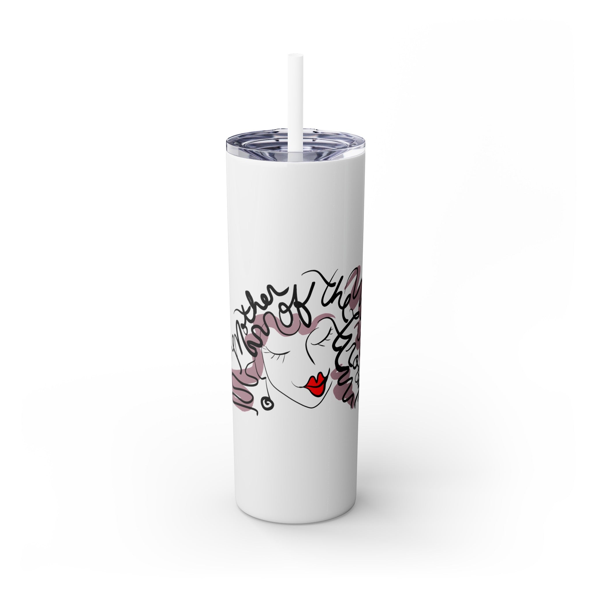 Mother of the Groom Skinny Tumbler with Straw