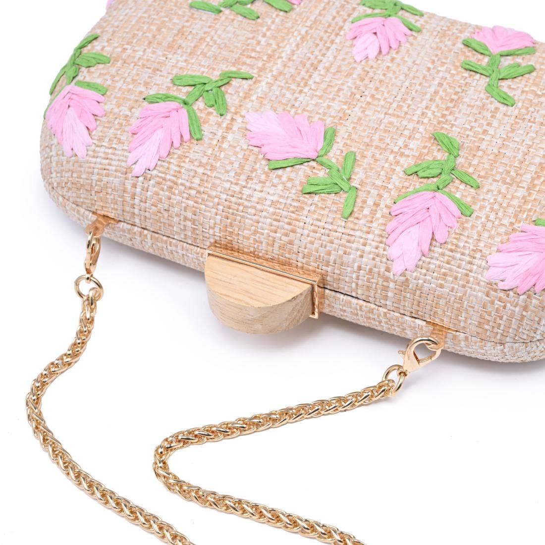 Pink Floral Clutch
