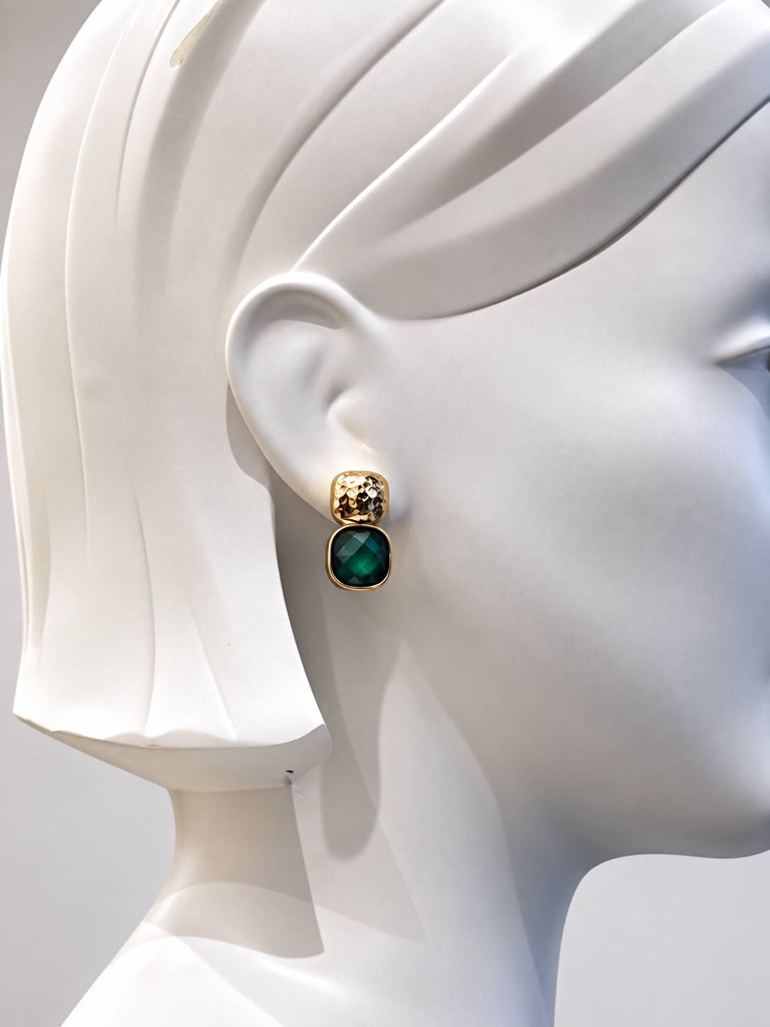 Gold Square Earrings