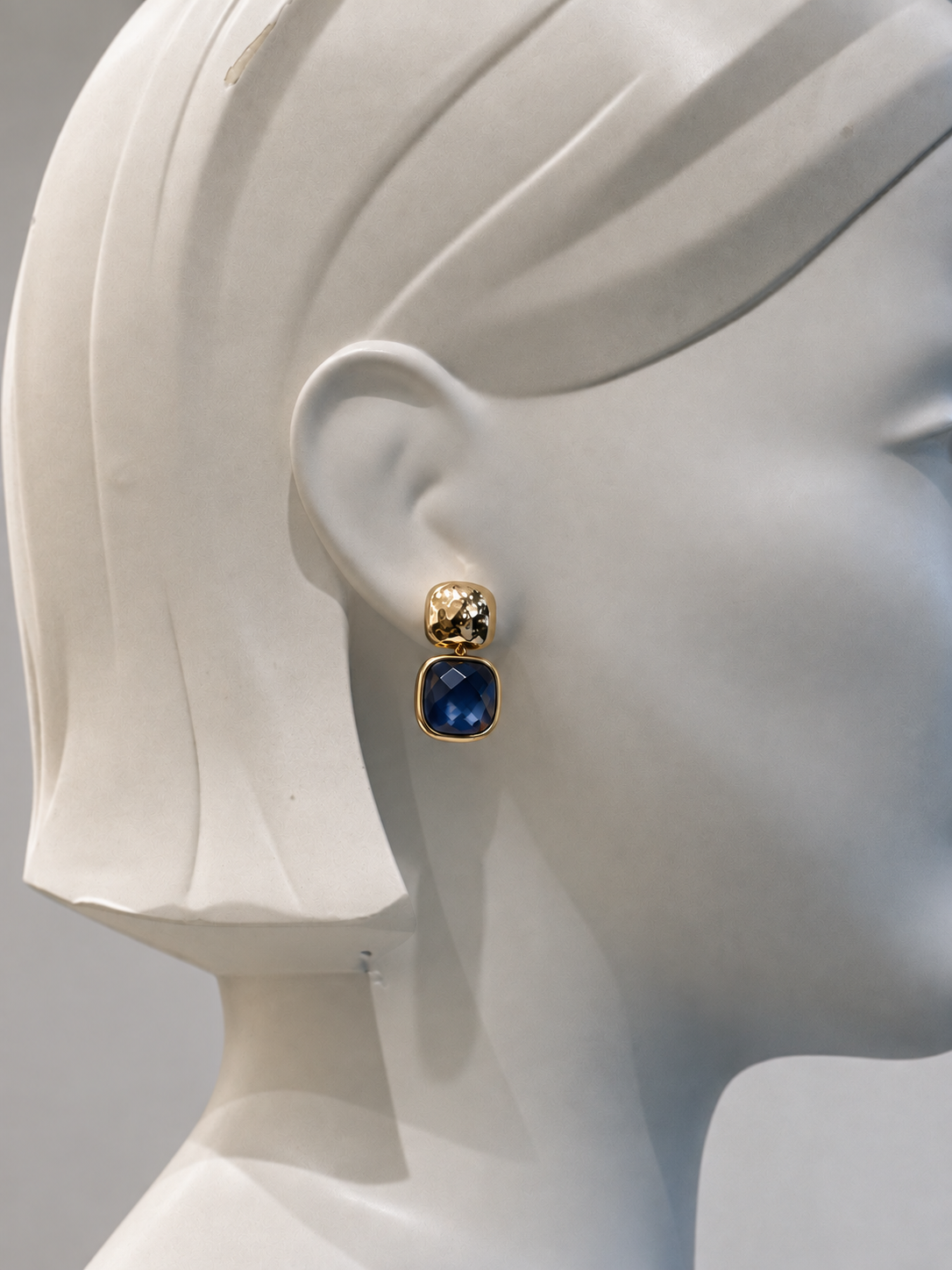 Gold Square Earrings