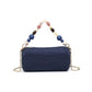 Navy Straw Bag