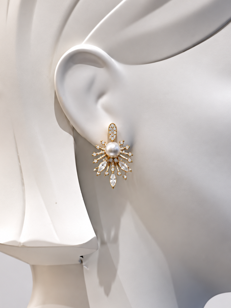 Rhinestone Starburst Earrings