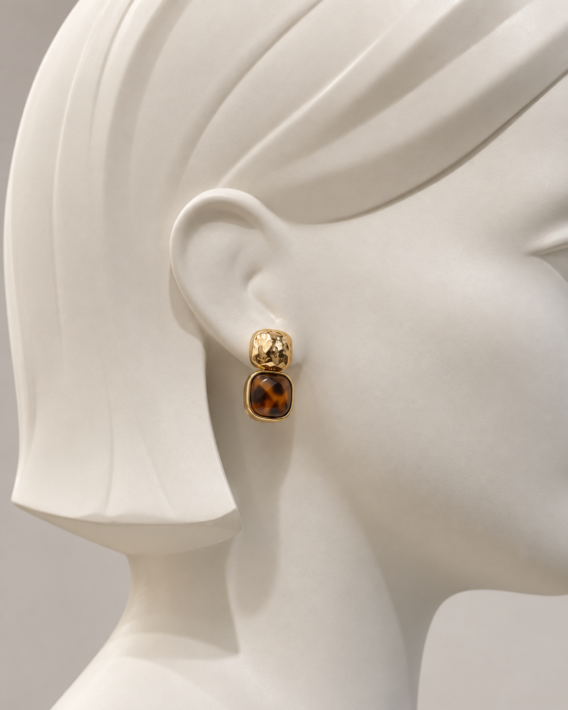 Gold Square Earrings