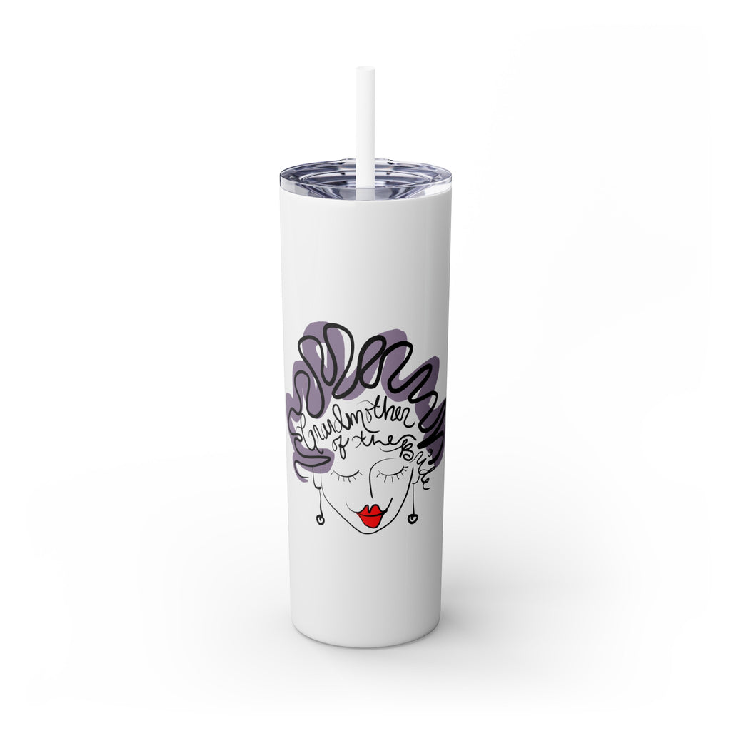 Grandmother of the Bride Skinny Tumbler with Straw