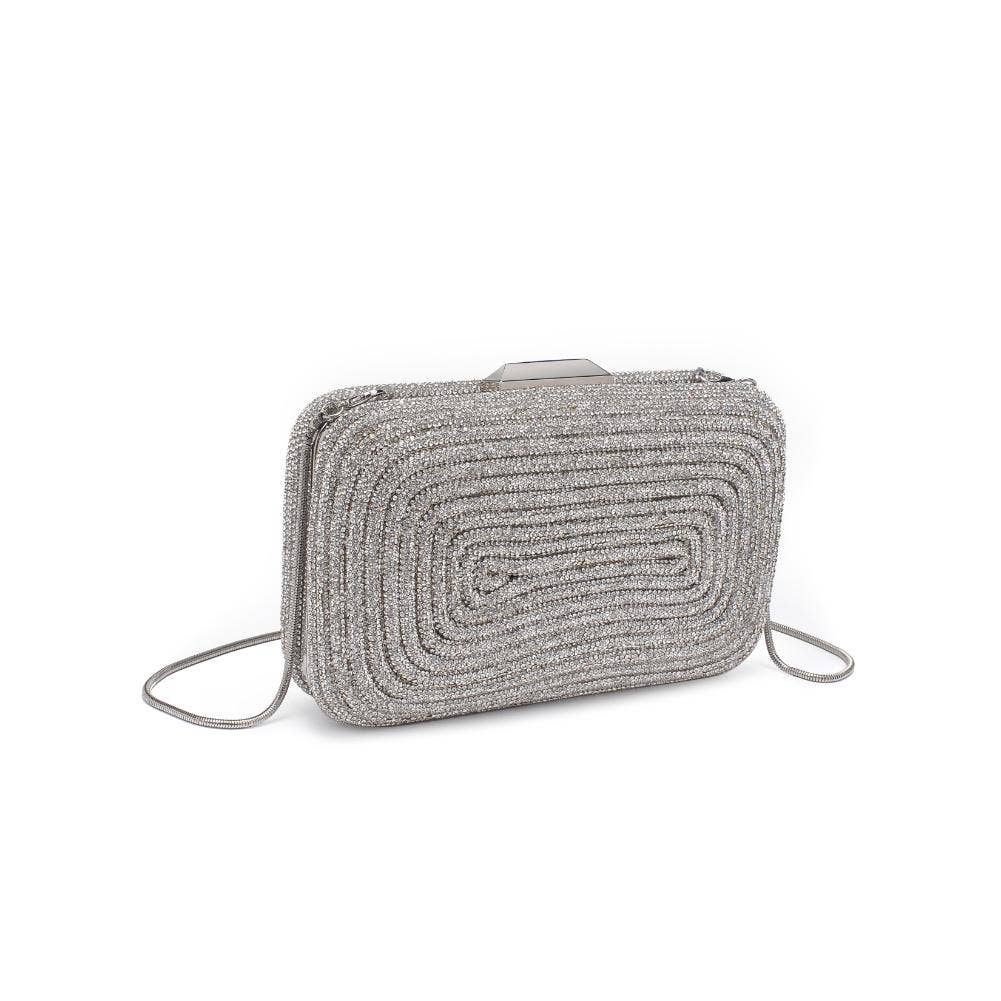 Silver Rhinestone Clutch