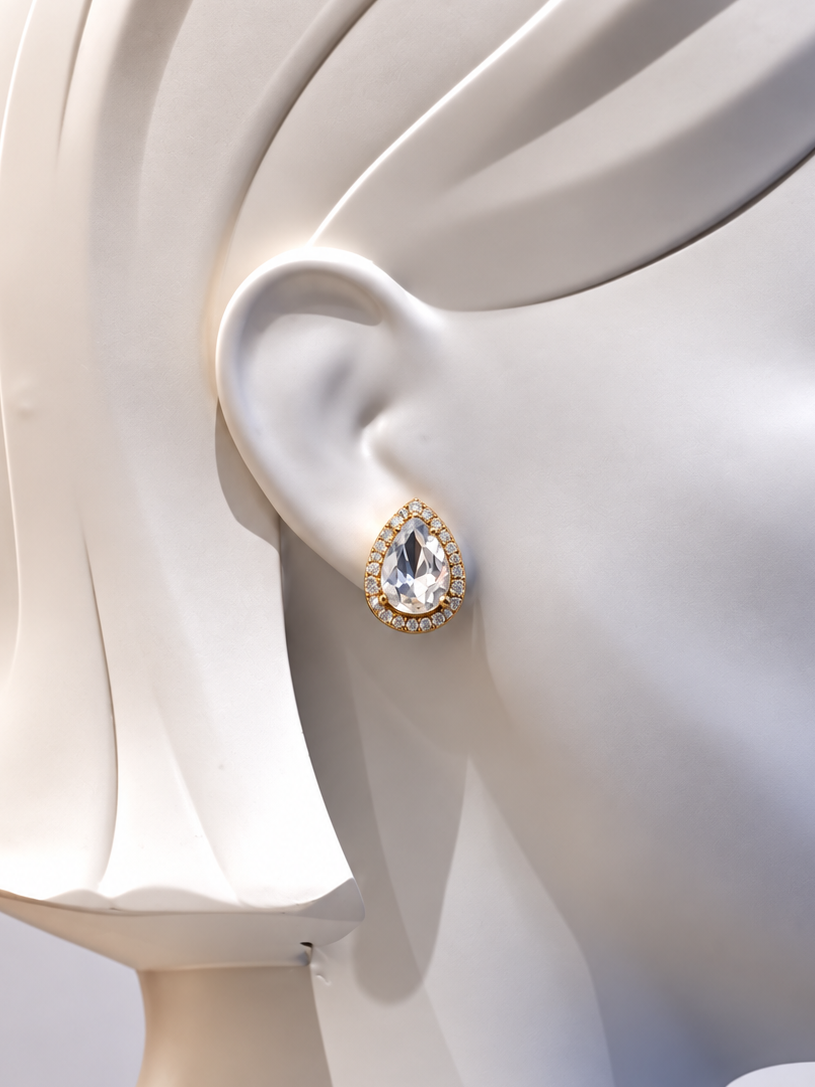 Pear Rhinestone Gold