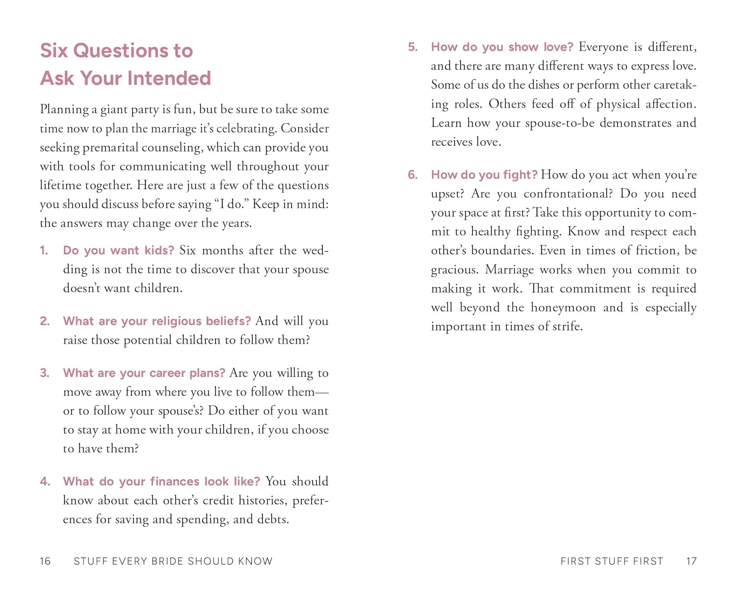 Stuff Every Bride Should Know Book