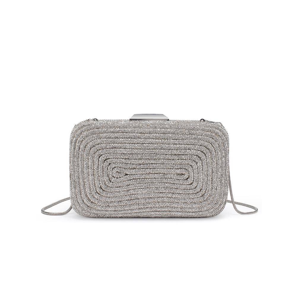 Silver Rhinestone Clutch