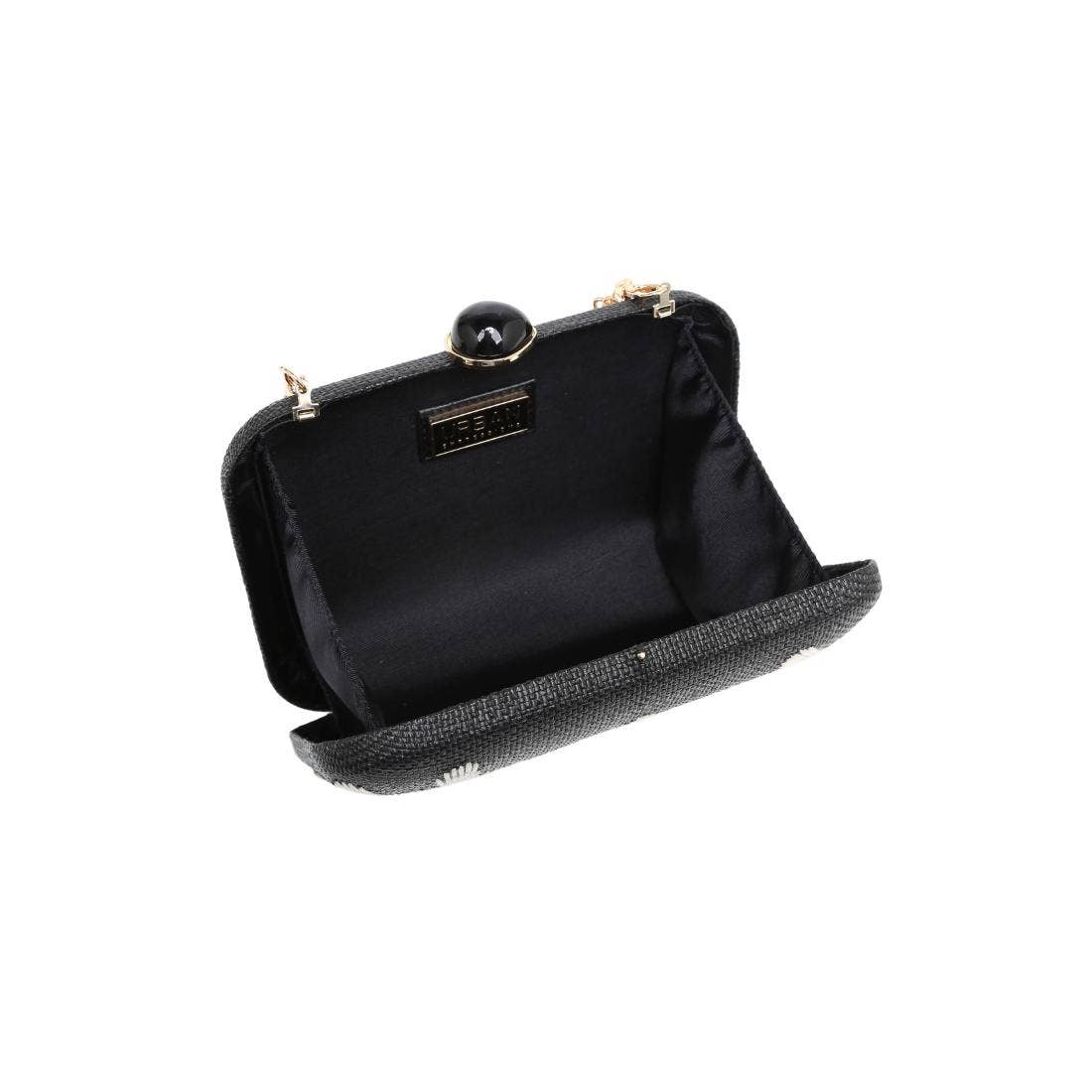 Black Floral Evening Clutch