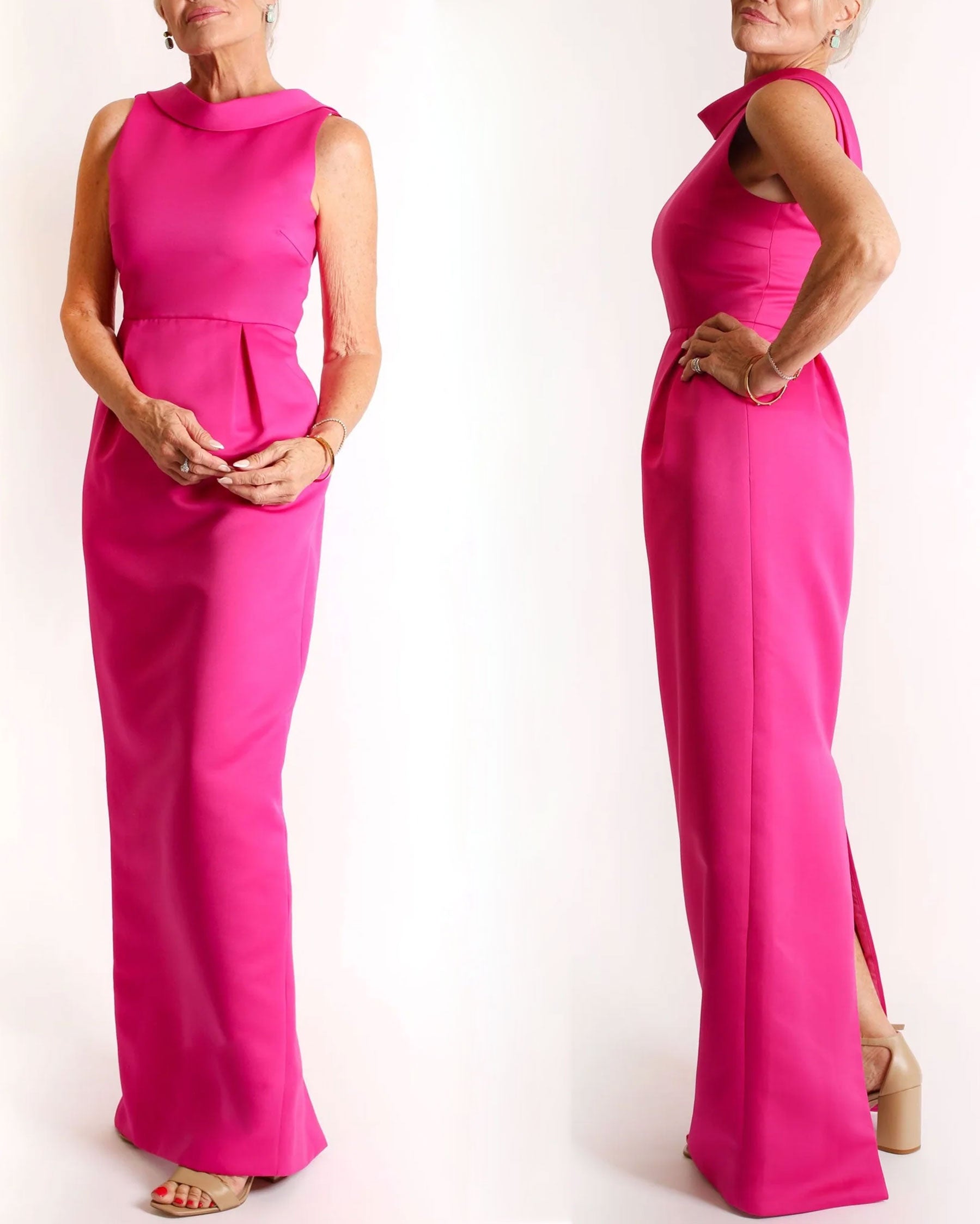 The Amelia Gown in Matte Satin