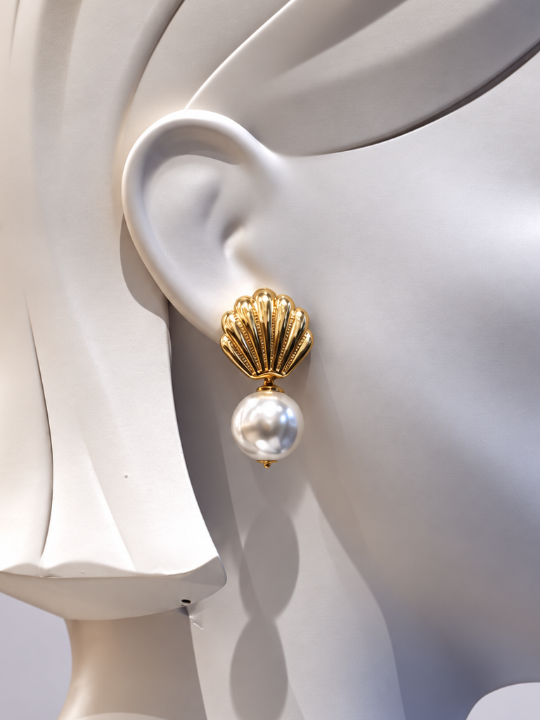 Shell & Pearl Earrings
