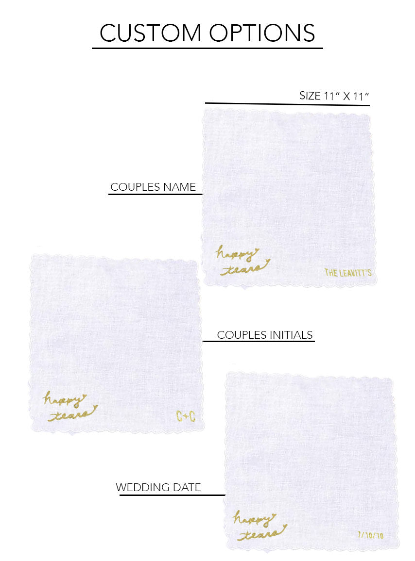 Happy Tears Embroidered Handkerchief