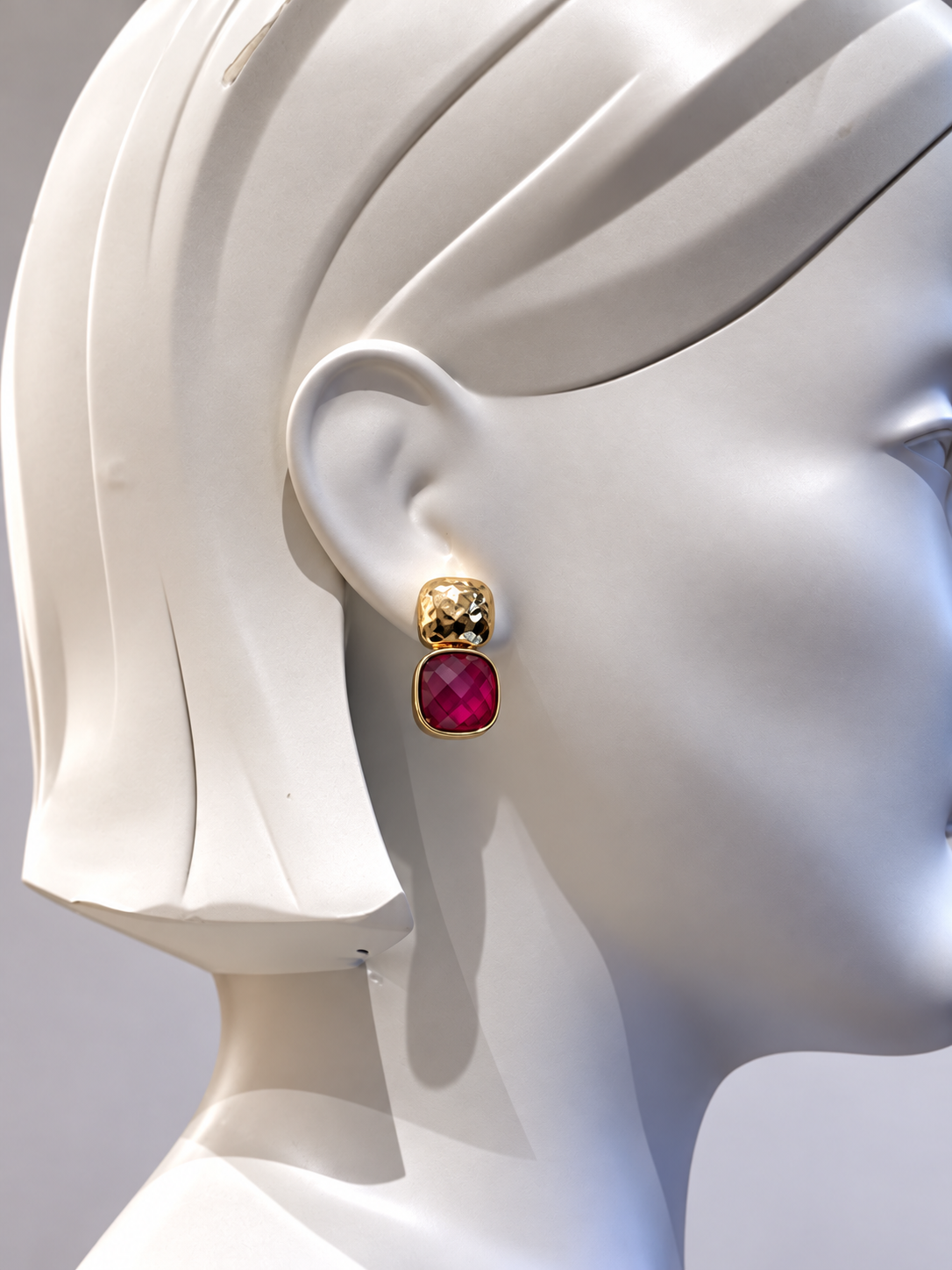Gold Square Earrings