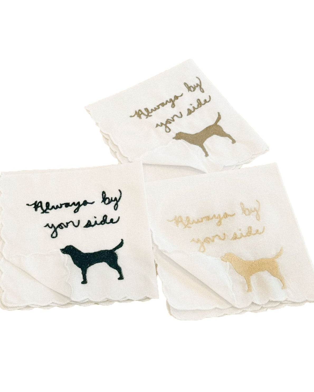 Dog Embroidered Handkerchief