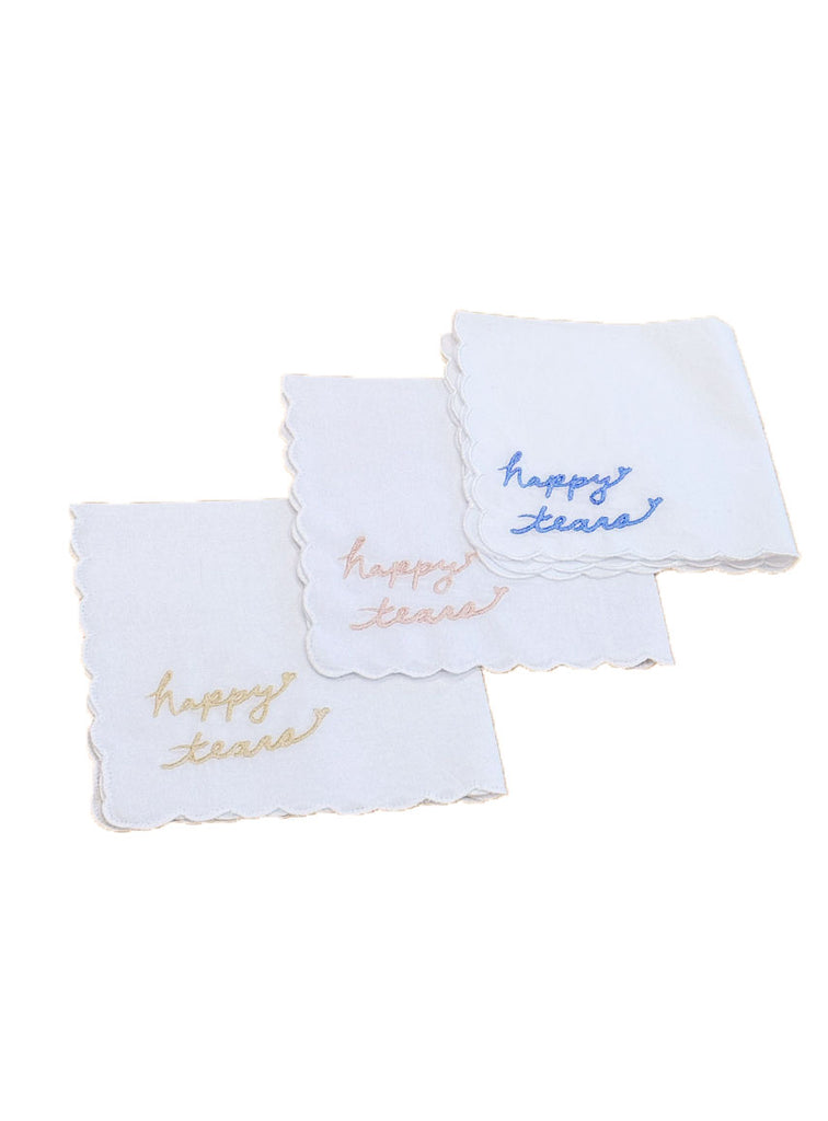 Happy Tears Embroidered Handkerchief