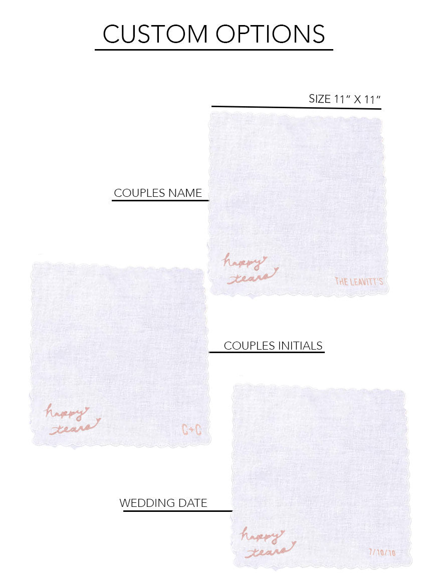 Happy Tears Embroidered Handkerchief