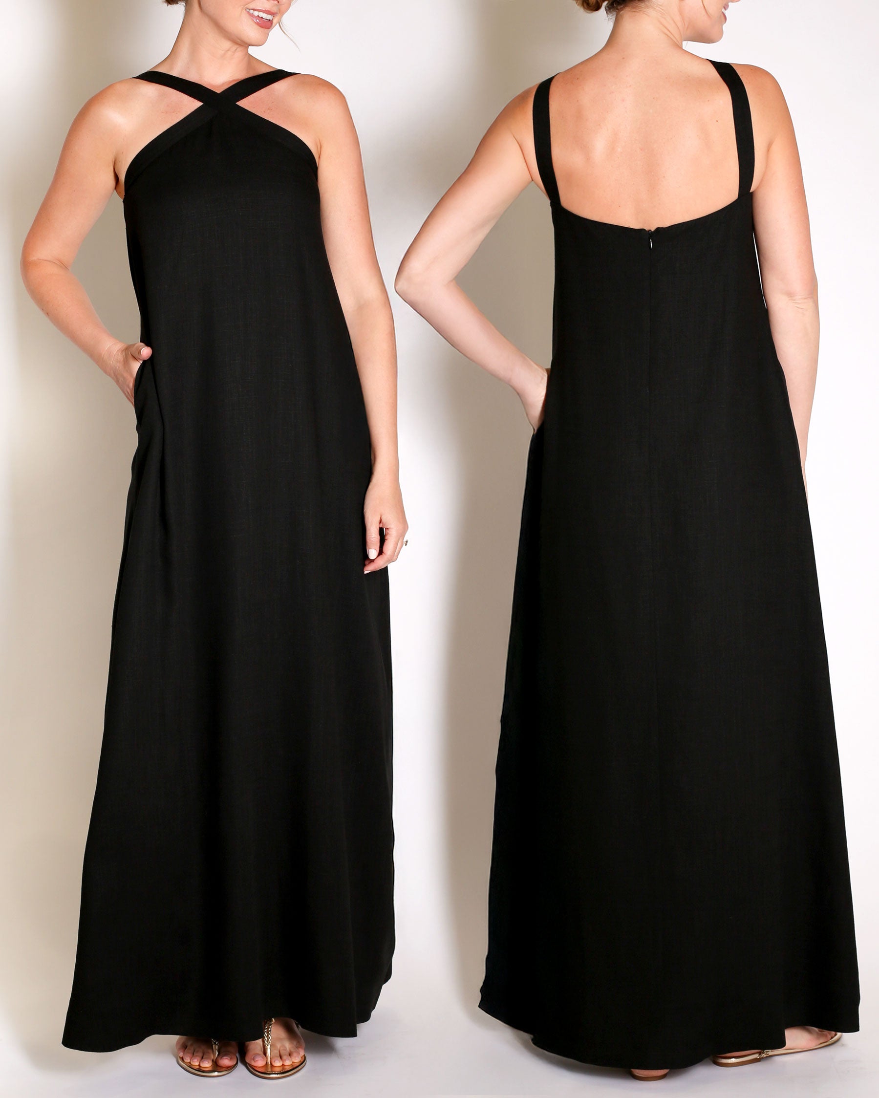 The Maddox Gown in Linen