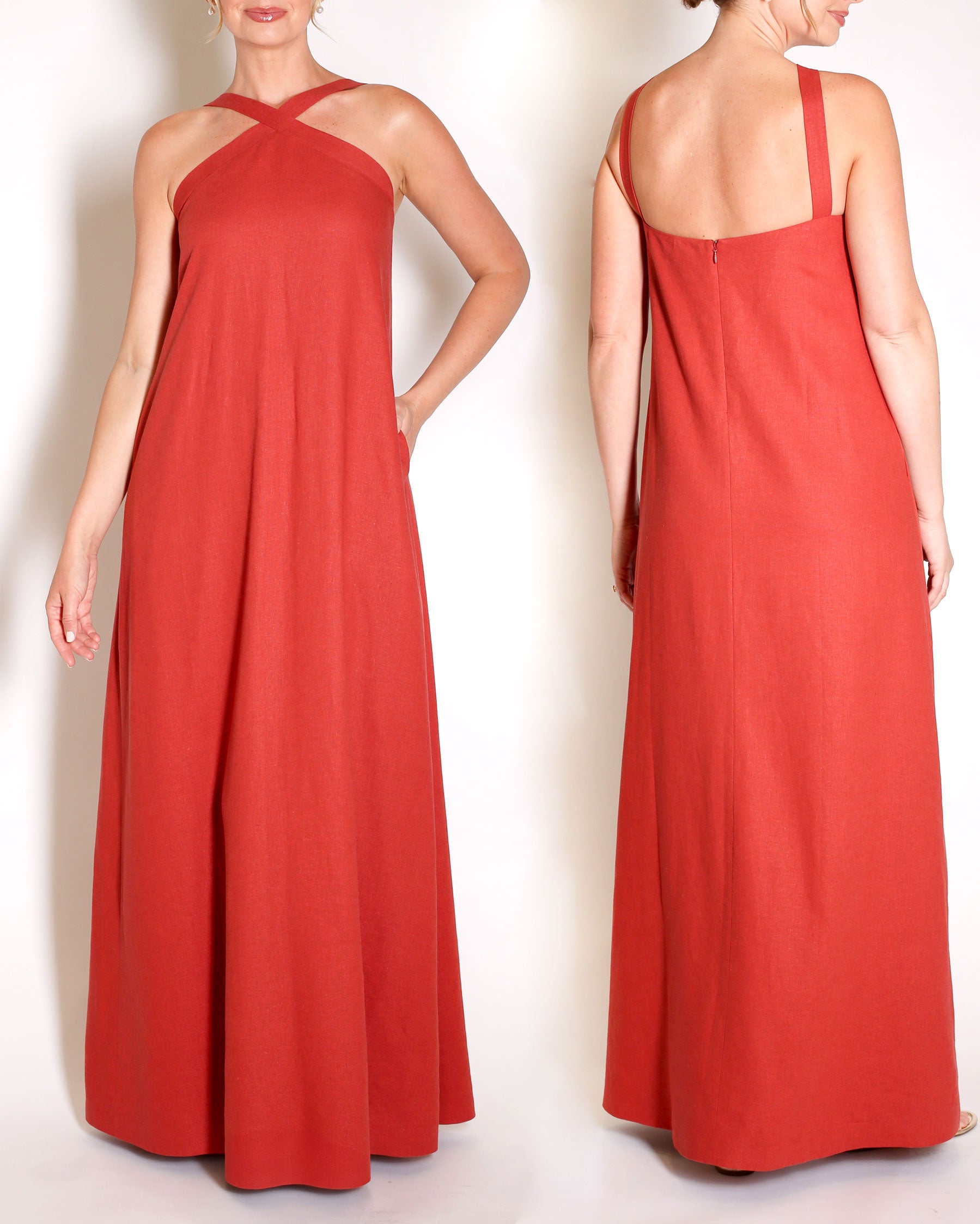 The Maddox Gown in Linen