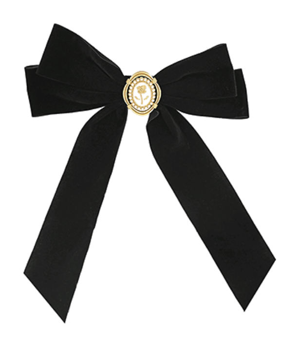 Black Velvet Hair Bow