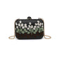 Black Floral Evening Clutch