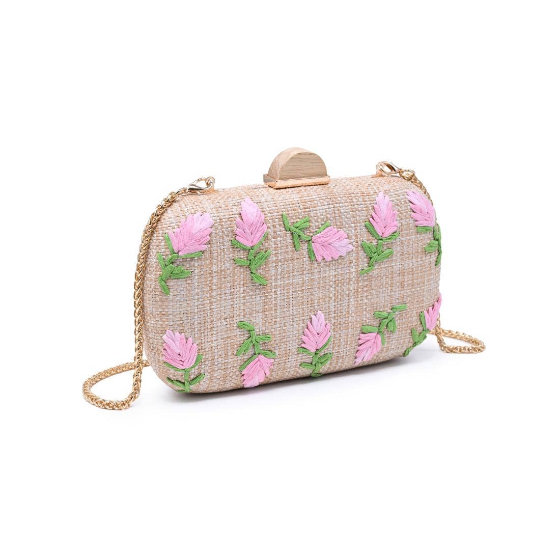 Pink Floral Clutch