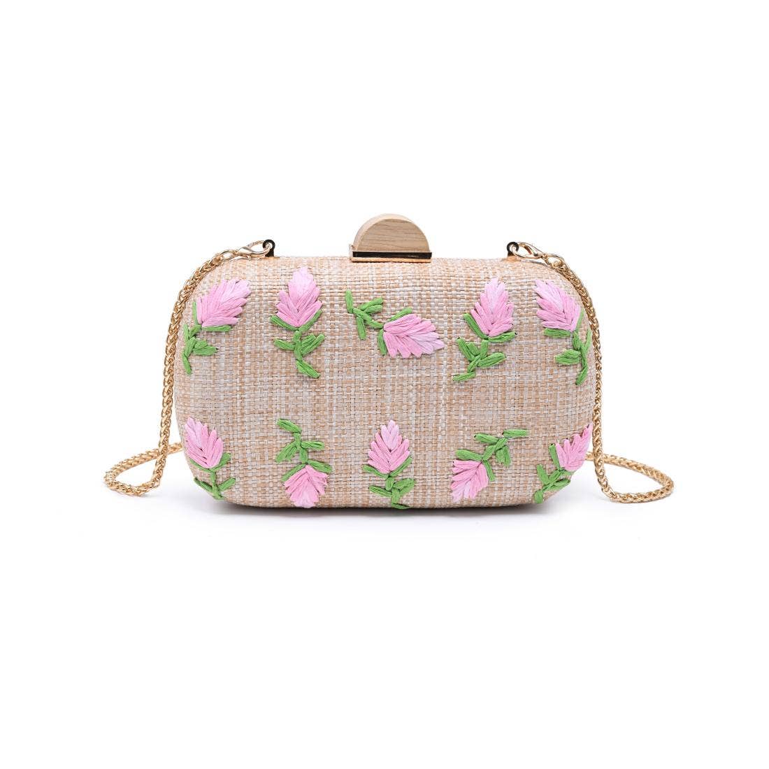 Pink Floral Clutch