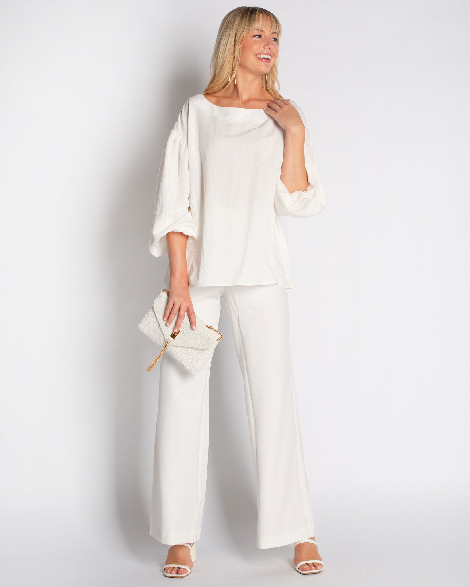 The Jewel Blouse in Linen- SALE